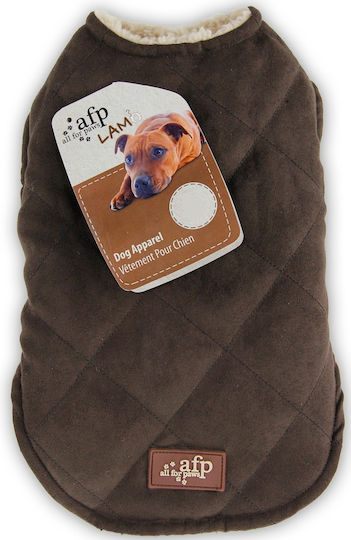 All For Paws Brown Dog Coat with 30cm Back Length AF5242