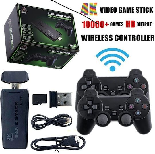 2 Wireless Gamepad Controllers 4k Ultra Hd Game Stick Electronic Kids Retro Console for 8+ Years
