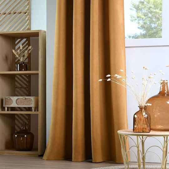 Spitishop Vorhang mit Grommet S-f Harvard Gelbe 140x260cm