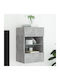 Shelf Wall with LED Grey 40x30x60.5cm