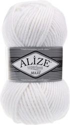 Alize Superlana Maxi Μεικτό Λευκό 100m 100gr
