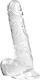 Lola Games Dildo με Όρχεις Διάφανο
