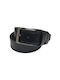 Kouros Men's Leather Belt Black