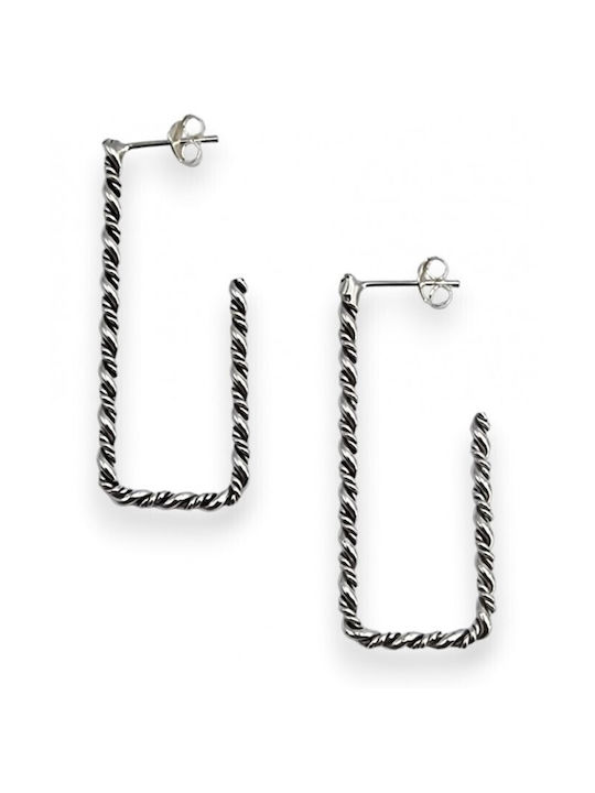 Earrings Hoops made of Silver