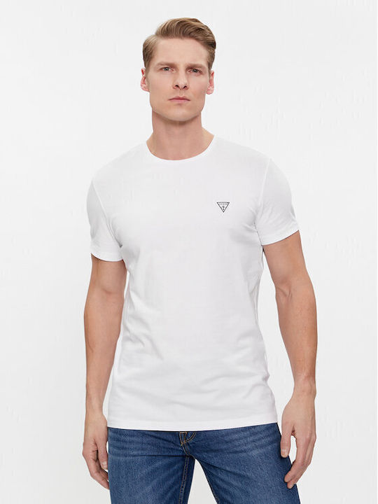 Guess 2 T-shirt Bărbătesc cu Mânecă Scurtă White