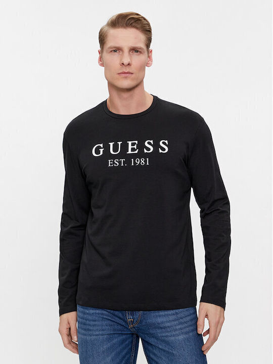 Guess K6yw0 Мъжка Блуза с Дълъг Ръкав BLACK