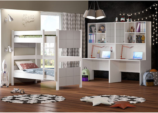 Kids Bedroom Set White 4 Pieces