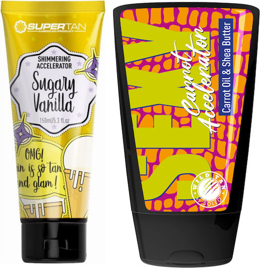 Supertan Sugary Vanilla + Wild Tan Sexy Carrot Self Tanning Σώματος 2τμχ