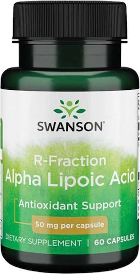 Swanson R-Fraction Alpha Lipoic Acid 50mg Ειδικό Συμπλήρωμα Διατροφής 60 κάψουλες