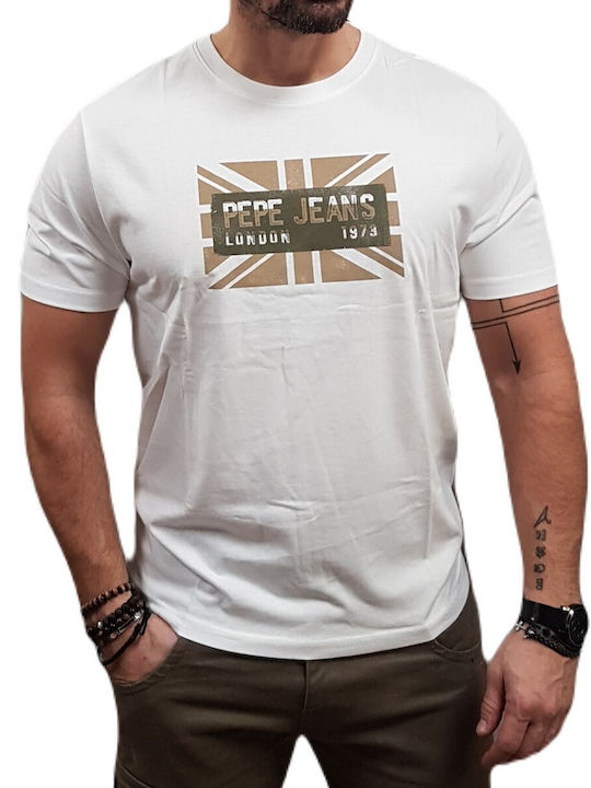 Pepe Jeans Ανδρική Μπλούζα Κοντομάνικη White