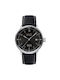 Iron Annie Bauhaus Watch Battery with Black Leather Strap