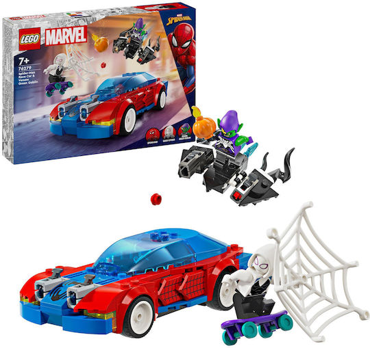 LEGO Spider-Man Spider-man Race Car & Venom Green Goblin for Ages 7+ 227 Pieces