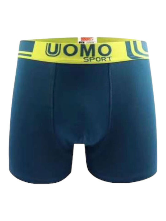 Uomo Herren Boxershorts Blue 1Packung