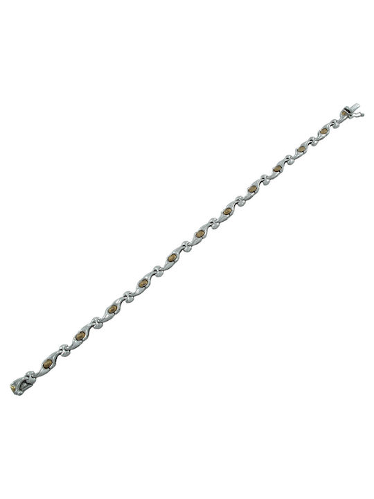 Bracelet Chain made of White Gold 14K