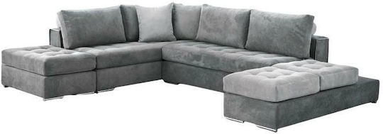 Ecke Sofa in U-Form Gray 310x240cm