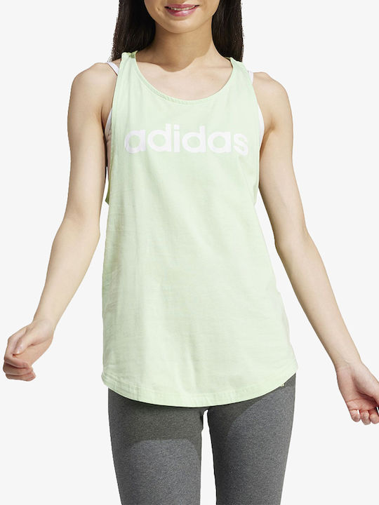 Adidas Damen Sportliches Bluse Ärmellos Light Green