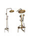 Adjustable Shower Column with Mixer Bronze