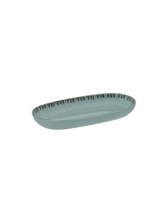 Dot Πιάτο Ρηχό Οβάλ από Πορσελάνη Μπλε 25x12cm