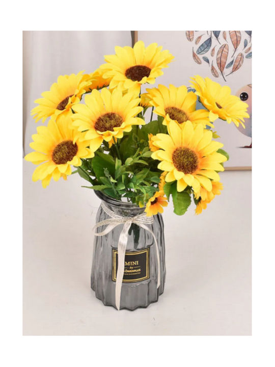 Floare Artificială Decorativă Heliotropium Yellow 45cm