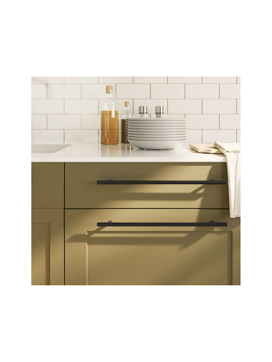 vidaXL Handle Furniture made of Metallic Black with Center Distance 320mm 155370 5pcs