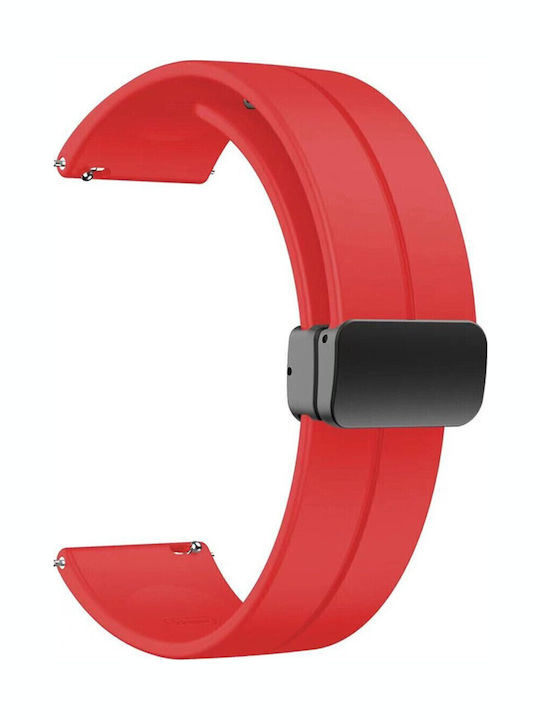 Diloy Straps Καουτσούκ Λουράκι Κόκκινο 22mm