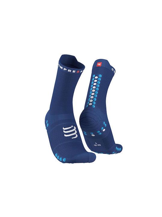 Compressport Pro Racing V4.0 Run Running Socks Blue 1 Pair