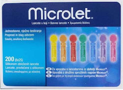 Bayer Microlet Colored Σκαρφιστήρες 200τμχ