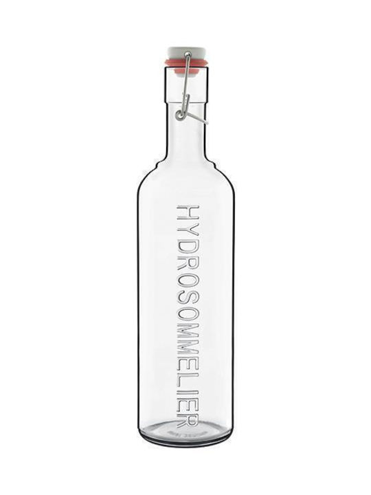 Luigi Bormioli Hydrossomelier Glass Water Bottle with Transparent Screw Lid