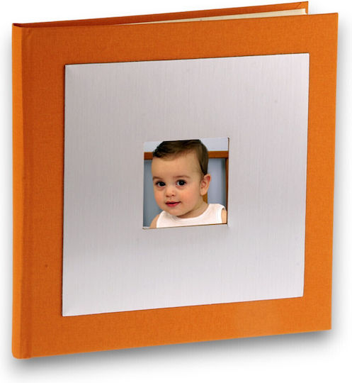Artifact Album Cotton Alum 20 Pages Orange made of Leatherette 25x25cm