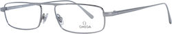 Omega Metal Eyeglass Frame Silver OM5011 008