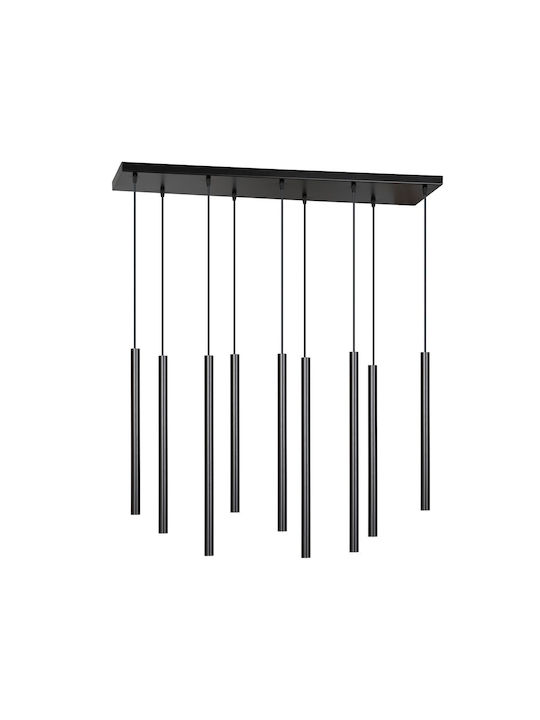 Emibig Suspendat Candelabru pentru 9 Becuri G9 Negru