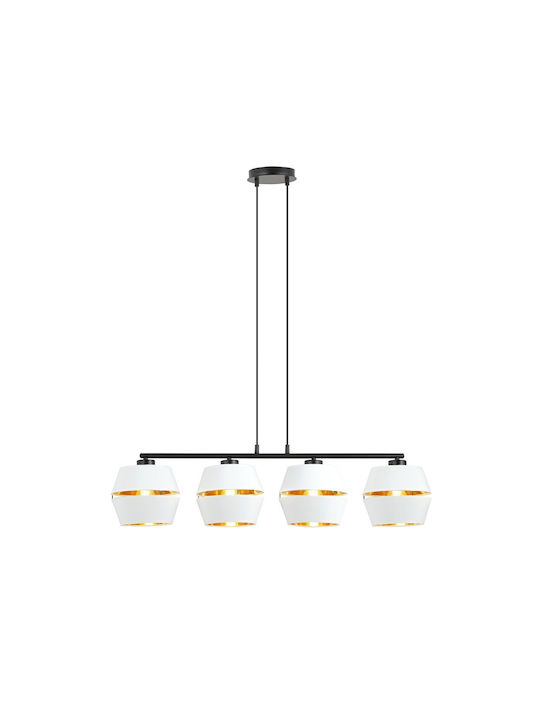 Emibig Pendant Chandelier for 4 Bulbs E27 White