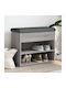 Entry Furniture with Shoe Rack & Bench Sonoma Gray 62x32x50cm