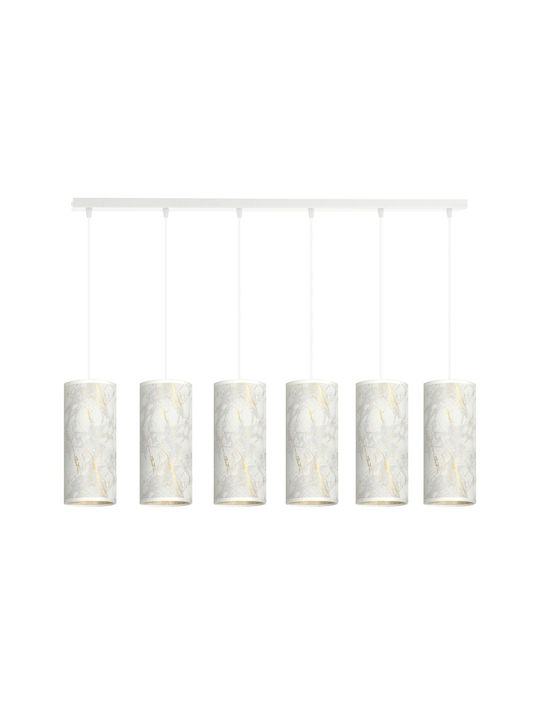 Emibig Pendant Chandelier for 6 Bulbs E27 White