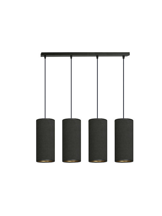 Emibig Pendant Chandelier for 4 Bulbs E27 Black