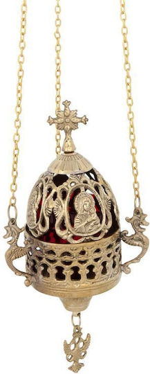 IconsGR Church Hanging Oil Lamp Metallic Bronze 195B