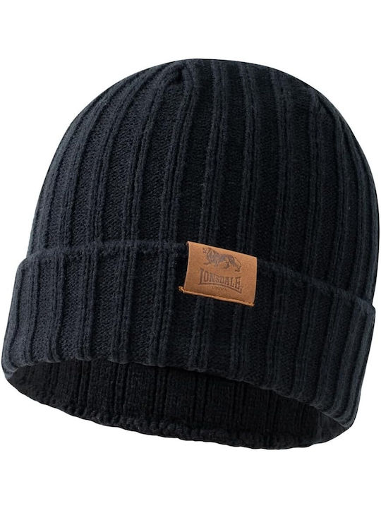 Lonsdale Beanie Unisex Beanie Knitted in Black color