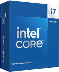 Intel Core i7-14700F 2.1GHz Επεξεργαστής 20 Πυρήνων για Socket 1700 σε Κουτί με Ψύκτρα