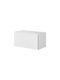 Roco RO3 Dulap Suspendat pentru Sufragerie din Lemn Alb cu Iluminare LED 39x75x37cm