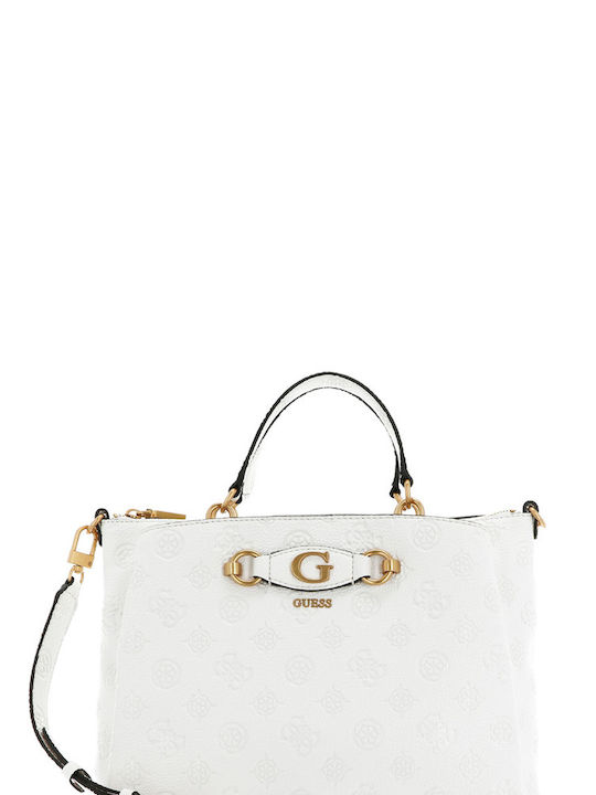 Guess Izzy Дамска Чанта Tote За Ръка Бял