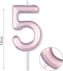 Birthday Candle Number "5" in Purple Color