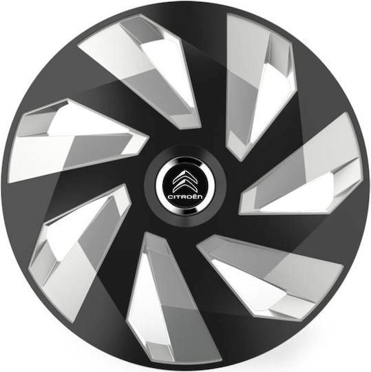 Versaco Σετ Τάσια Αυτοκινήτου Stratos 16" με Σήμα Citroen 4τμχ Μαύρο