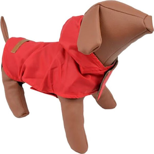 Woofmoda Hundemantel Wasserdicht Rot mit Rückenlänge 68 cm.
