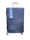 Ormi Medium Hard Blue Suitcase With 4 Wheels Height 67cm