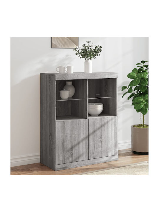 Sideboard Wooden Grey Sonoma 81x37x100cm