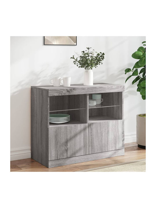 Sideboard Wooden Grey Sonoma 81x37x67cm