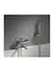Imex Milos Mixing Bathtub Shower Faucet Complete Set Silver
