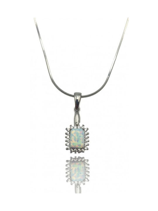 Necklace from Silver with Zircon