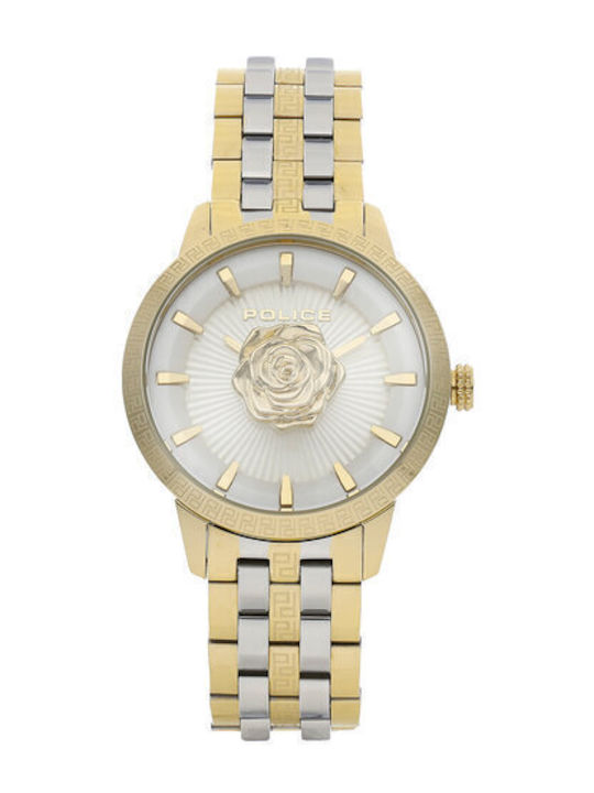 Police Marietas Damen Uhr mit Gold Metallarmband