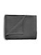 Mushie Κουβέρτα Αγκαλιάς & Λίκνου Ribbed Πλεκτή Γκρι Dark Grey Melange 100x80εκ.